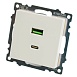 Розетка USB 2-местная + type C (механизм), STEKKER GLS10-7116-01, 250В, 3А, max 20W, серия Катрин, белый - фото