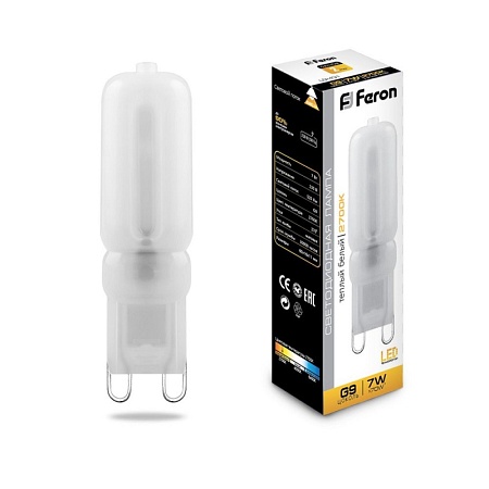 Лампа светодиодная Feron LB-431 G9 7W 230V 2700K - фото