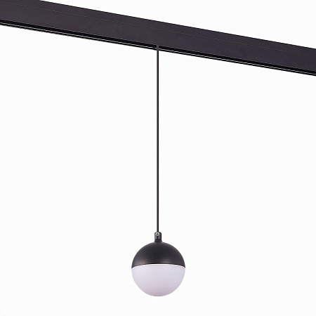Магнитный трековый светильник подвесной Черный LED 1*7W 3000K 520Lm Ra>80 120° IP20 D90 ST358.433.07 - фото
