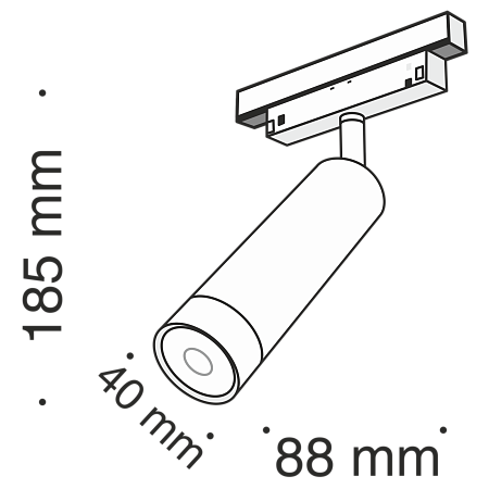 Трековый светильник Technical TR019-2-7W3K-B - фото