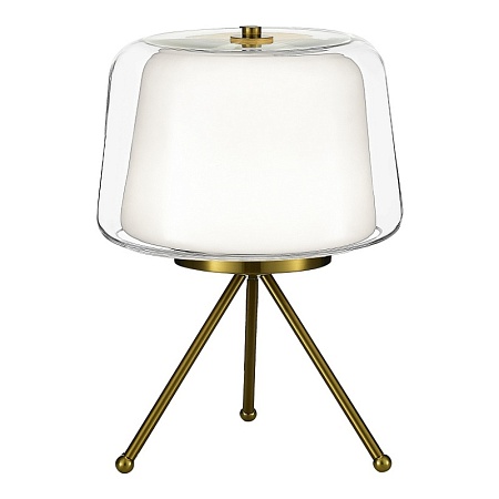 Прикроватная лампа ST-Luce Латунь/Белый, Прозрачный LED 1*16W 3000K SL6127.304.01 - фото