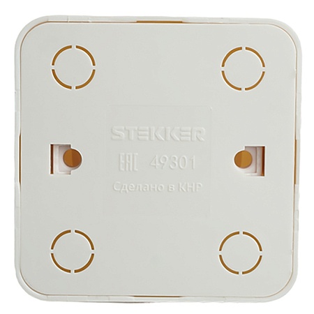 Розетка 1-местная б/з открытой установки, STEKKER, 250В, 10А, IP20, серия София, белый, MST10-11-01 - фото
