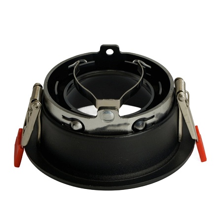 Светильник встраиваемый Feron DL3102 потолочный MR16 G5.3  черный + черный хром - фото