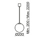 Подвесной светильник Technical Luna P039PL-5W3K-20-B - фото