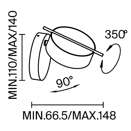 Настенный светильник (бра) Maytoni Nuance MOD180WL-L4B3K1 - фото