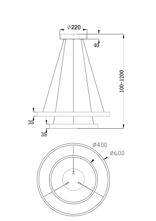Подвесной светильник Maytoni Rim MOD058PL-L55B4K - фото