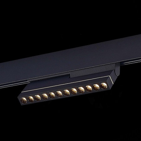 Магнитный трековый светильник Черный LED 1*12W 3000K 450Lm Ra>90 36° IP20 L220xW22xH117 ST805.436.12 - фото