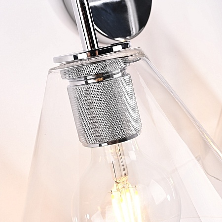 Бра Rh Utilitaire Funnel Shade Double Sconce Silver Imperiumloft 123268-22 - фото