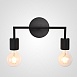 Бра Rh Utilitaire Double Sconce Black Imperiumloft 123263-22 - фото