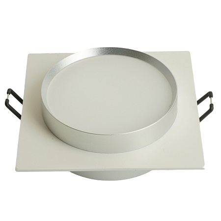 Светильник встраиваемый Feron DL506 потолочный GX53 белый + серебро квадрат - фото