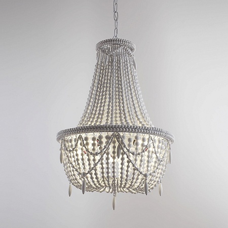 Люстра Rh Anselme White Wood Large Chandelier Imperiumloft 84548-22 - фото