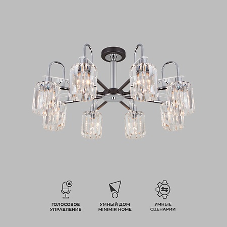 Потолочный светильник Eurosvet 70090/8 графит - фото