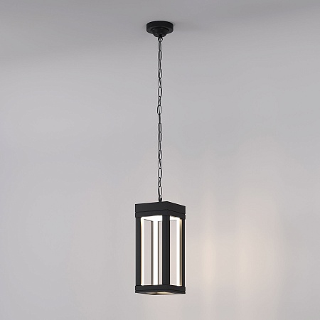 Уличный подвесной светодиодный светильник Frame LED IP54 1528 TECHNO LED черный Elektrostandard - фото