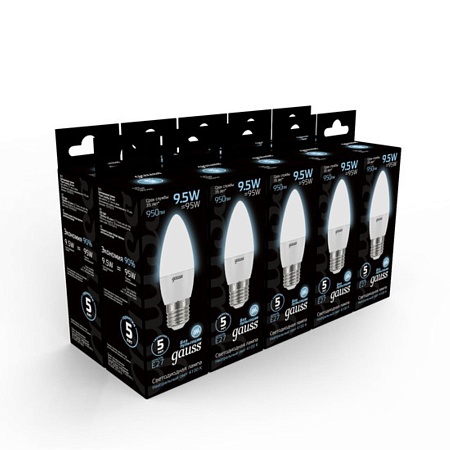 Светодиодная лампа Gauss Свеча 9,5W 950Lm 4100K E27 103102210 - фото