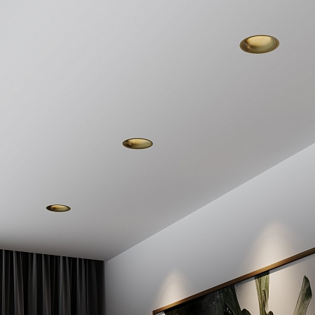 Светильник встраиваемый светодиодный Bliss 15W 4000K латунь 25070/LED Elektrostandard - фото