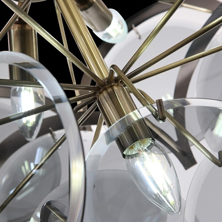 Люстра подвесная ST-Luce Бронза/Дымчатый E14 9*60W SL1161.373.09 - фото