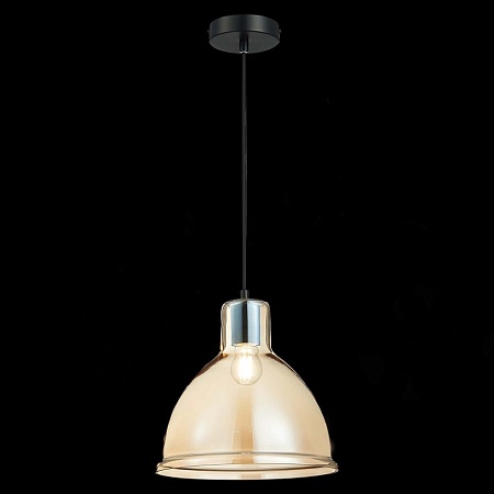 Подвес Черный/Янтарный E27 1*60W SLE114723-01 - фото