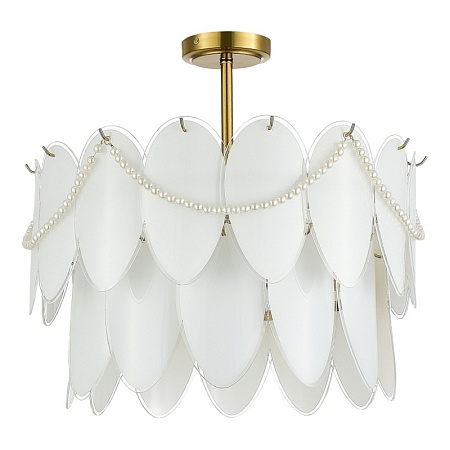 Светильник подвесной Золотистый/Молочно-Белый E14 9*40W SLE1651-203-09 - фото