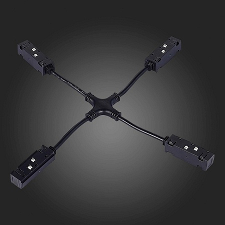 Ввод питания X-образный для магнитного шинопровода ST-Luce Черный ST006.469.00 - фото