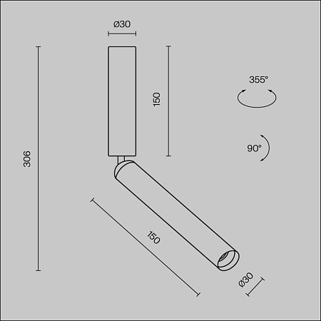 Потолочный светильник Technical C142CL-6W3K-BS - фото