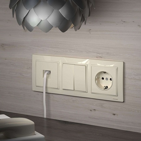 Телефонная розетка RJ-11 слоновая кость W1182003 - фото