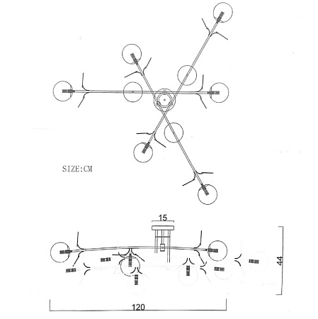 Потолочная Люстра Matisse B D120 Black Multicolor Imperiumloft 194953-23 - фото
