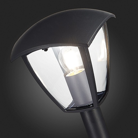 Светильник уличный наземный ST-Luce Черный/Черный, Прозрачный E27 1*40W SL081.405.01 - фото