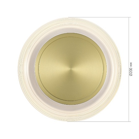Светильник настенный ST-Luce золото/прозрачный LED 1*7W 3000K SL6239.201.03 - фото