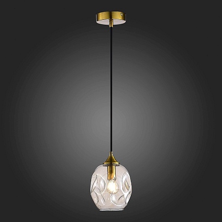Подвес ST-Luce Латунь/Коньячный E14 1*40W SL1188.303.01 - фото