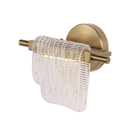 Светильник настенный ST-Luce золотистый/прозрачный LED 1*6W 3000K SL6021.201.06 - фото
