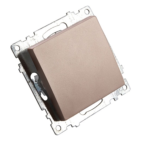 Переключатель перекрестный 1-клавишный (механизм), STEKKER GLS10-7110-02, 250V, 10А, серия Катрин, шампань - фото