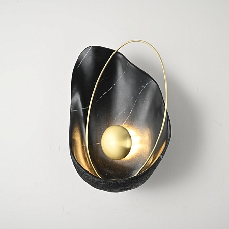 Настенный Светильник Clam Черный Мрамор Imperiumloft 179695-22 - фото