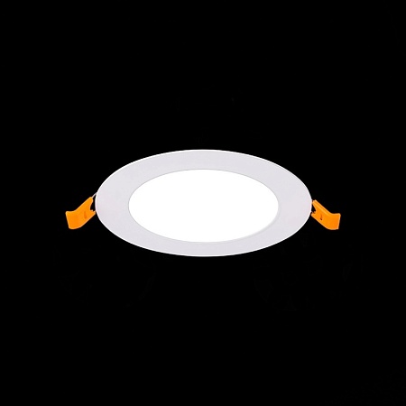 Св-к встр. Белый LED 1*6W 4000K 370Lm Ra80 110° IP20 D120xH8 90-265V ST209.548.06 - фото