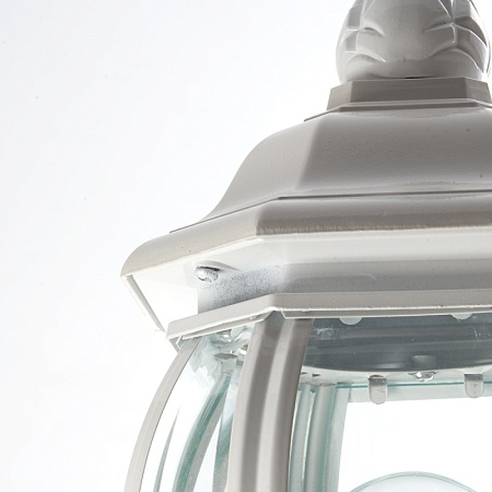 Светильник садово-парковый Feron 8101/PL8101 восьмигранный на стену вверх 100W E27 230V, белый - фото