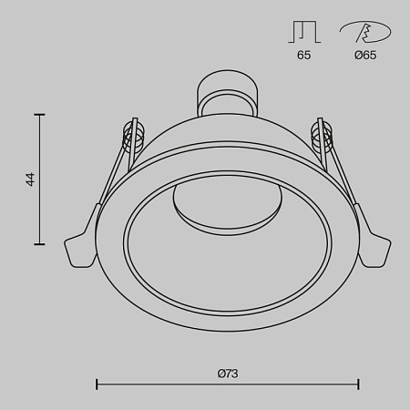 Встраиваемый светильник Technical DL126-GU10-B - фото