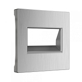 Накладка для двойной розетки Еthernet RJ-45 серебряный рифленый WL09-RJ45+RJ45-CP