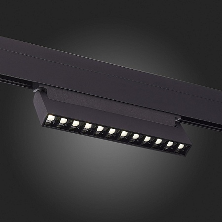 Магнитный трековый светильник Черный LED 1*12W 4000K 1 009Lm Ra>90 36° IP20 L219xW22xH1 ST364.446.12 - фото