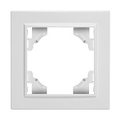 Рамка 1-местная STEKKER, PFR00-9001-01, серия Эрна, белый