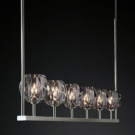 Люстра Boule De Cristal Linear Chandelier 6 Black Imperiumloft 84807-22 - фото