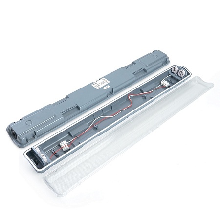 Светильник накладной IP64, 220V, 2*60Вт  2*Е27, белый , серии Альтан, ФБУ 05-2*20-001 - фото