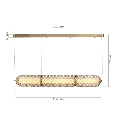 Светильник подвесной ST-Luce латунь/Шампань LED 1*37W 4000K SL6144.313.01 - фото