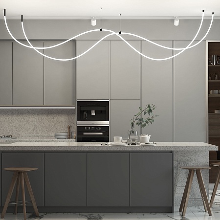 Подвесной трос для круглого гибкого неона Full light черный 2 м FL 2830 черный Elektrostandard - фото