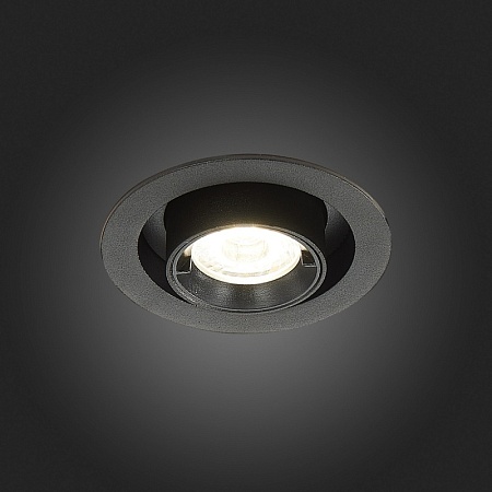Св-к встр. Черный LED 1*12W 4000K 900Lm Ra80 24° IP20 D90xH92 180-240V ST702.348.12 - фото