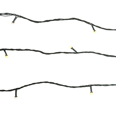 Светодиодная гирлянда на бобине Feron CL98 линейная 50м + 3м 230V 2700К, c питанием от сети, зеленый шнур - фото