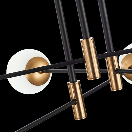 Люстра потолочная ST-Luce Бронза,Черный/Белый E27 6*40W SL1203.402.06 - фото
