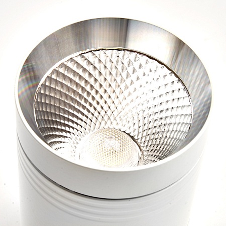 Светодиодный светильник Feron AL521 накладной 10W 4000K белый с хром кольцом - фото