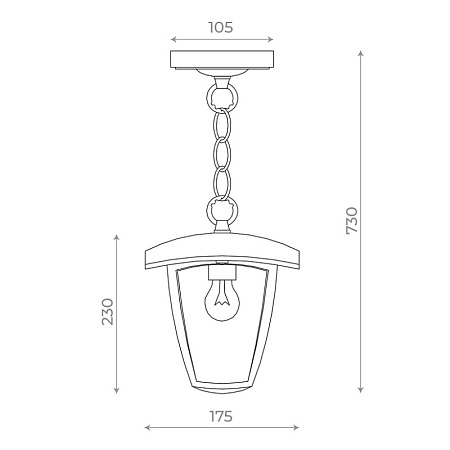 Светильник уличный подвесной ST-Luce Черный/Черный, Прозрачный E27 1*40W SL081.403.01 - фото