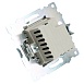 Розетка 2-местная USB + type C (механизм)), STEKKER GLS10-7116-03 , 250B, 3А, max 20W, серия Катрин, серебро - фото