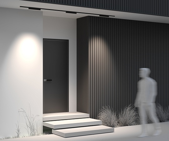 Уличный трековый светильник Outdoor O-TR02-2-S-18WB4K - фото