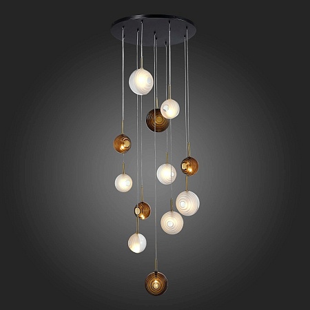Светильник подвесной ST-Luce Латунь/Черный, Белый G4 12*5W SL1183.543.12 - фото